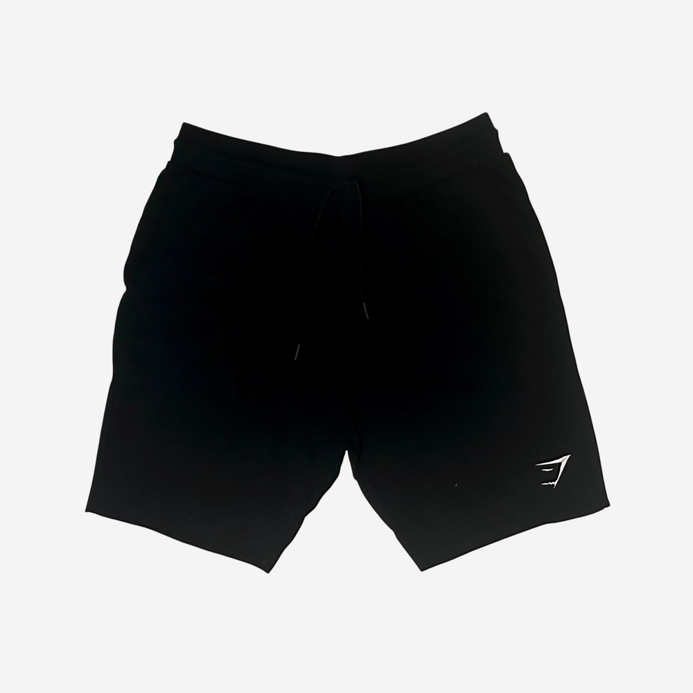Gymshark Sweatshorts Size L Black Raw Hem